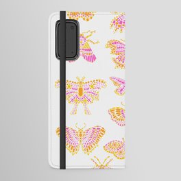 Butterflies Orange Pink Pastel Android Wallet Case
