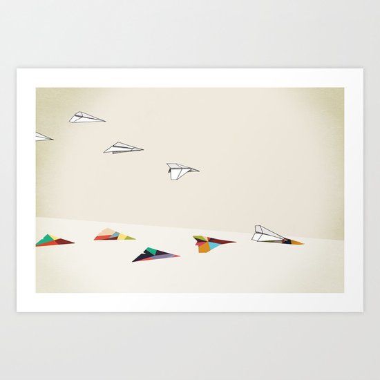 Walking Shadow, Paper Planes Art Print