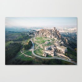 Abandoned Ghost Town Craco in Italy Canvas Print