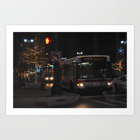 Detroit Bus Art Print