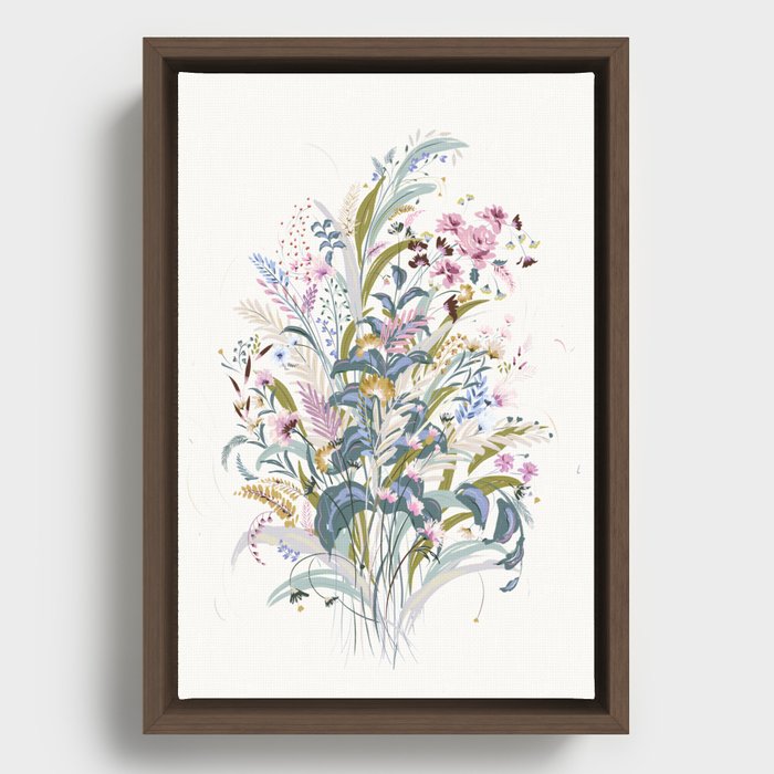 Floral bouquet Framed Canvas