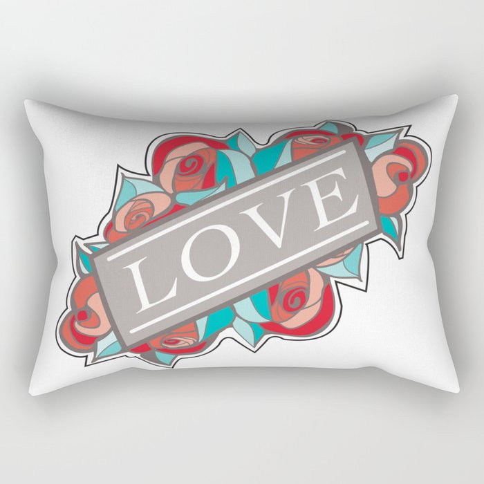 Love & Roses Rectangular Pillow