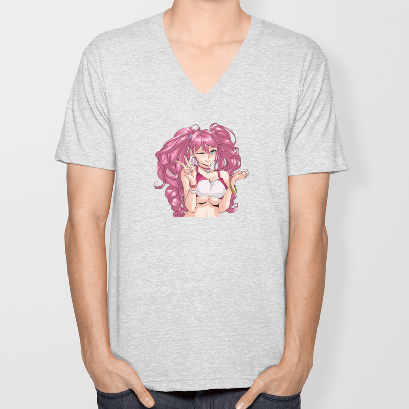 Hentai Japanese Girl Anime T Shirt I Otaku Waifu Unisex V Neck By Tommelwommeldesigns Society6
