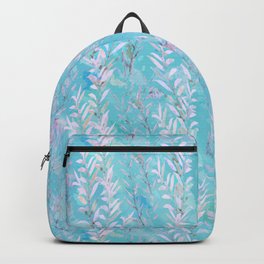 Seaweed - Pink with Jellyfish and Seahorses on Blue Watercolor Backpack