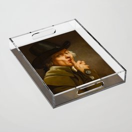 Self Portrait, The Silence, 1790 by Joseph Ducreux Acrylic Tray