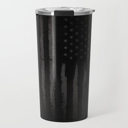 Black American flag Travel Mug