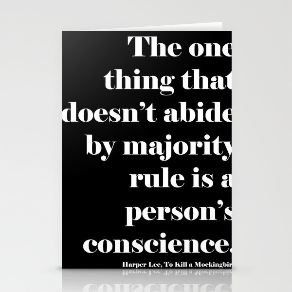 Conscience Quote Stationery Cards