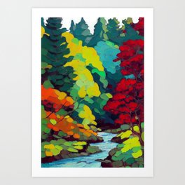 Forest Stream - Impressionism Art Print
