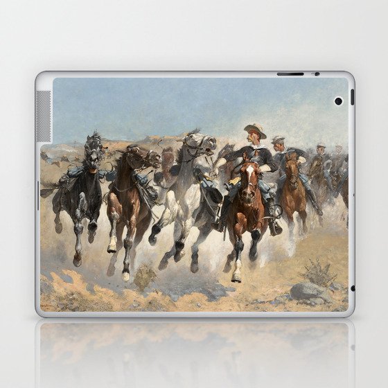 Dismounted: The Fourth Troopers Moving the Led Horses (1890) by Frederic Remington. Laptop & iPad Skin
