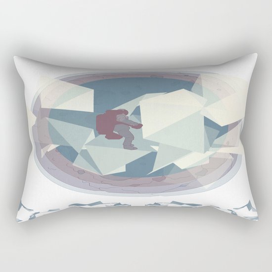 Astronaut and ice planet Rectangular Pillow