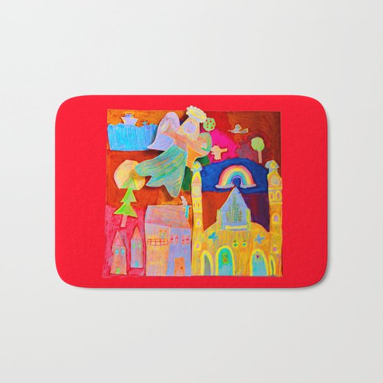 Rainbow Angel Bath Mat