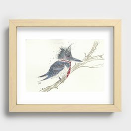 Kingfisher with Tie Recessed Framed Print