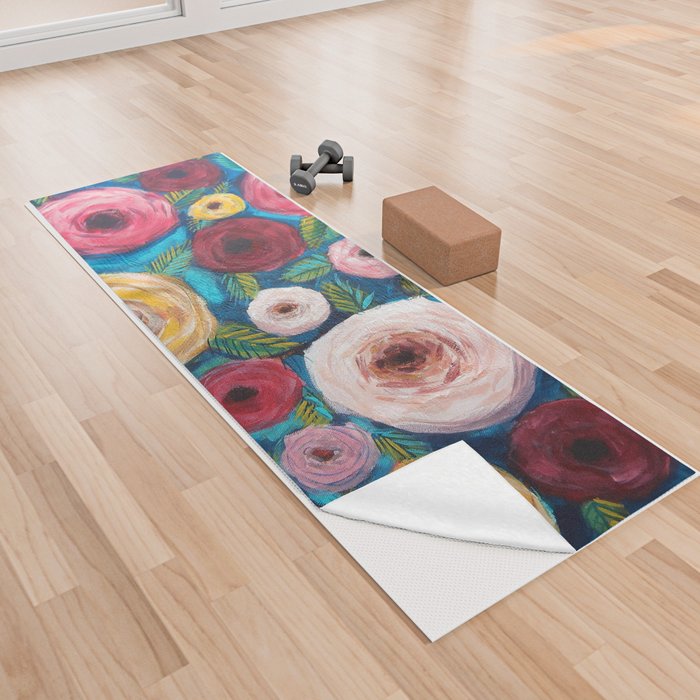 Garden Party painting Yoga Towel