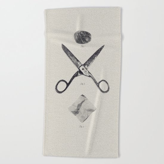 ROCK / SCISSORS / PAPER Beach Towel