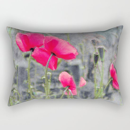 Poppies(mist)2. Rectangular Pillow