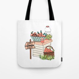 Apple Stand Tote Bag