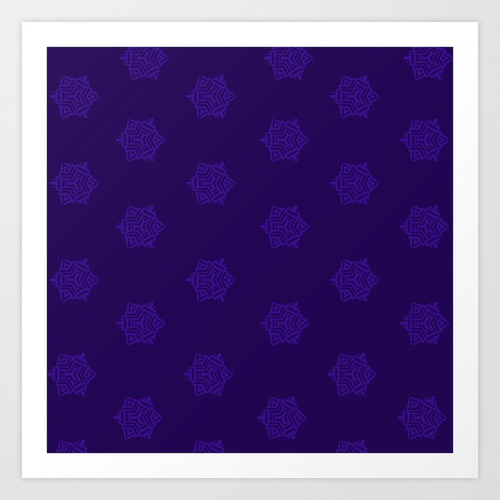 Snowflake I Purple Art Print