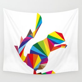 rainbow squirrel Wall Tapestry