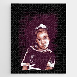 Cute Girl In Darkness Jigsaw Puzzle