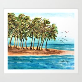 Private Island Painting Art Print