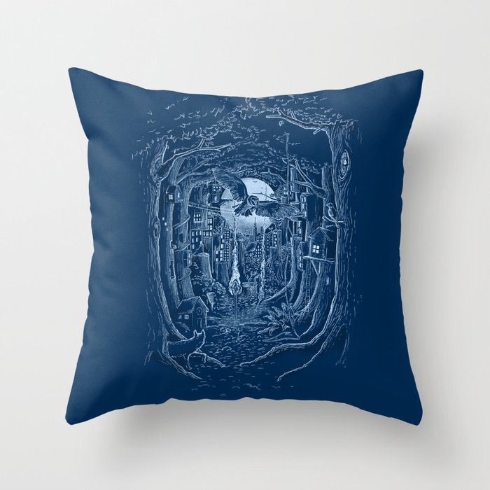Through the Forest Throw Pillow