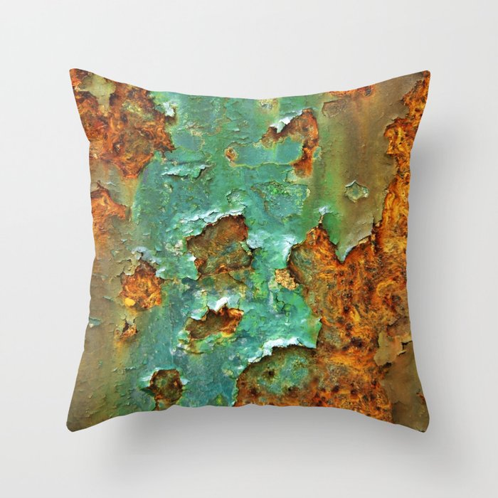 Green and cheap rust throw pillows