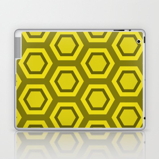 Yellow Honeycomb Laptop & iPad Skin