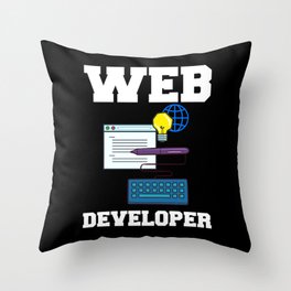 Web Development Engineer Developer Manager Throw Pillow