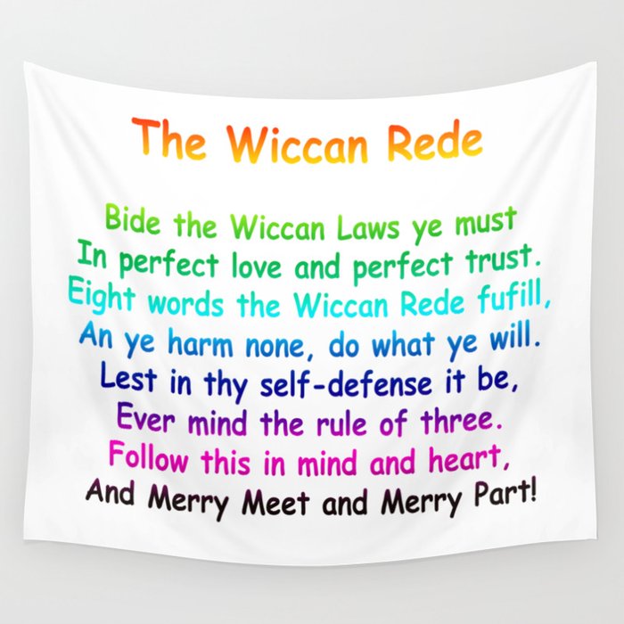 The Wiccan Rede Wall Tapestry John Q Design |