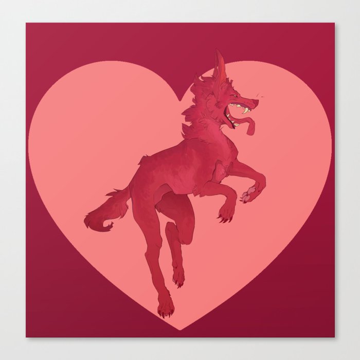 Valentines Coyote  Canvas Print