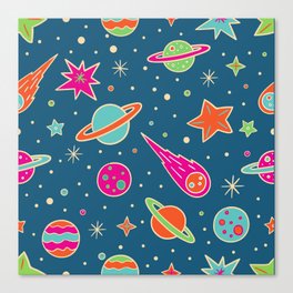 Planet colorful pattern Canvas Print