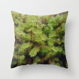 Green moss Throw Pillow