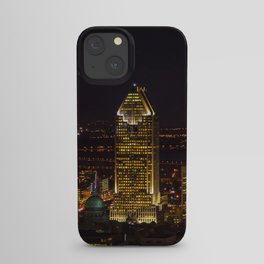 Montreal skyline at night in Quebec, Canada iPhone Case