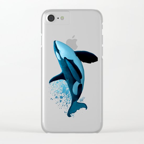 "The Dreamer" by Amber Marine ~ Orca / Killer Whale Art Clear iPhone Case