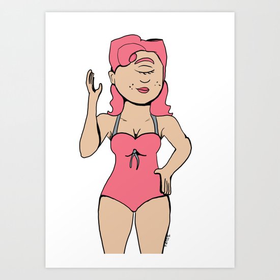 Monster Girl Pinups- Cyclops Art Print