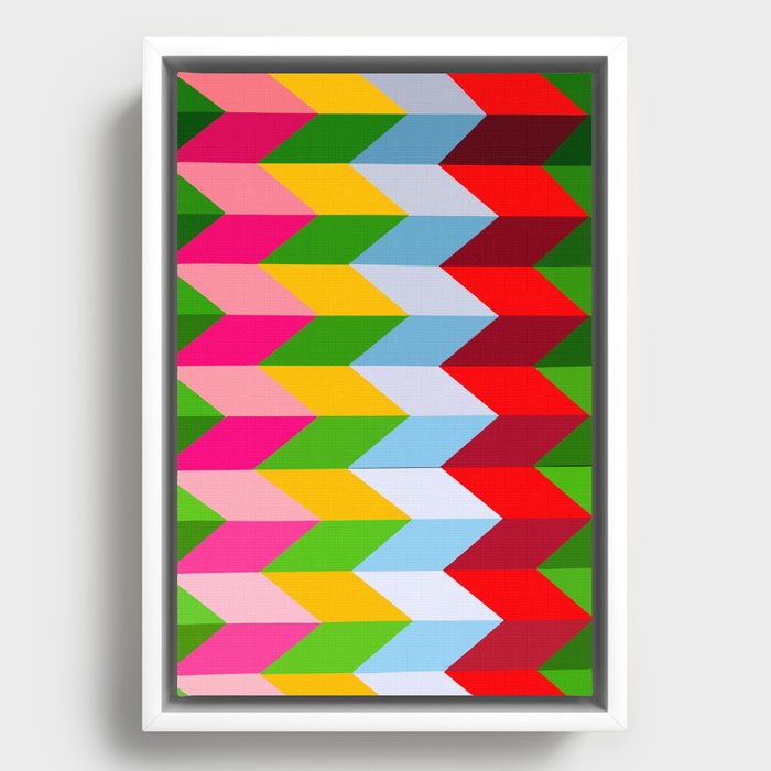 Mad Angle #painting #pattern Framed Canvas