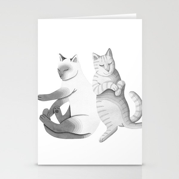 two sleeping cats Stationery Cards
