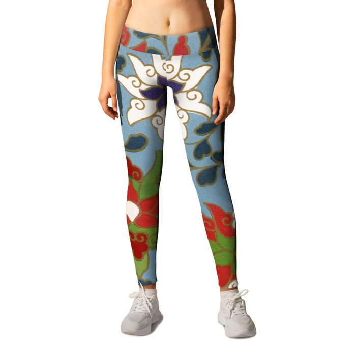 Chinese Floral Pattern 24 Leggings