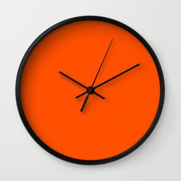 International orange (aerospace) Wall Clock | Funny, Graphic Design, Painting, Vector 