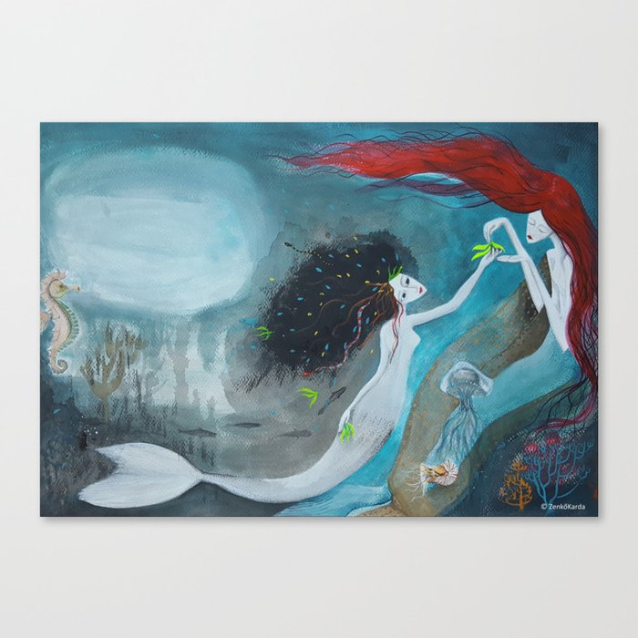 The little mermaid_Illustration Canvas Print
