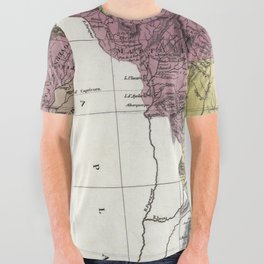 Map of Brazil - 1822 pictorial map from 1886 All Over Graphic Tee