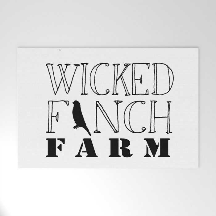 Wicked Finch Farm Logo Welcome Mat