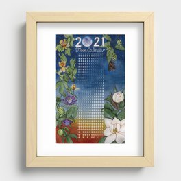 Moon Calendar for 2021 Recessed Framed Print