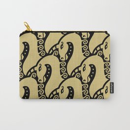 Unicorn Pattern Gold & Black Carry-All Pouch