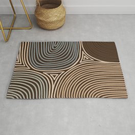 Tribal Pattern in Brown & Gray Area & Throw Rug