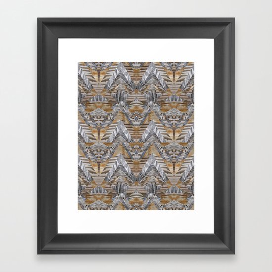 Wood Quilt 2 Framed Art Print