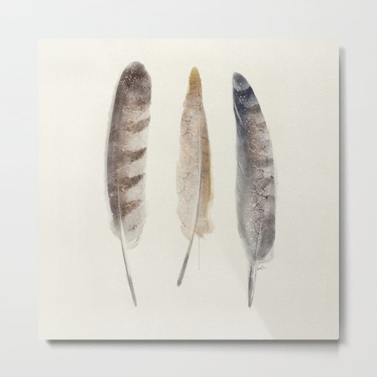 free wild feathers Metal Print