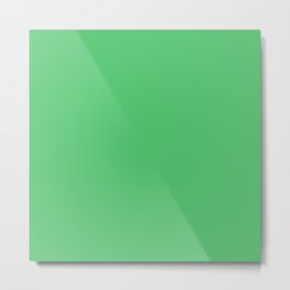 ZOMBIE GREEN pastel solid color Metal Print | Flat, Green, Trendy, Kelly, Zombie, One, Pattern, Colour, Simple, Pure 