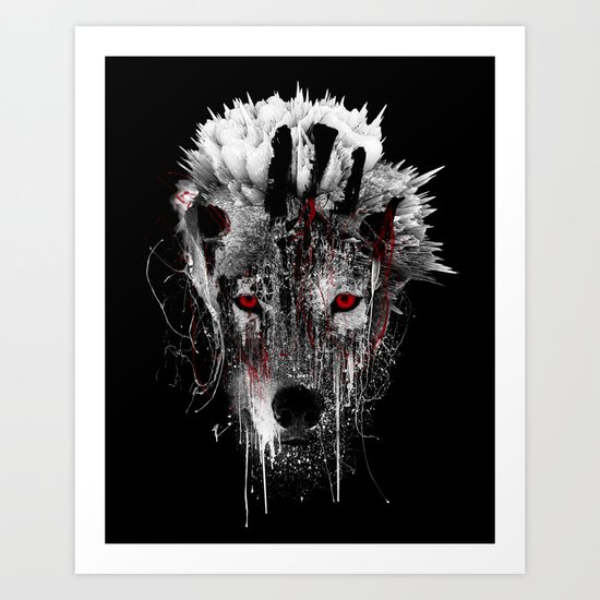 WOLF - RED EYE Art Print