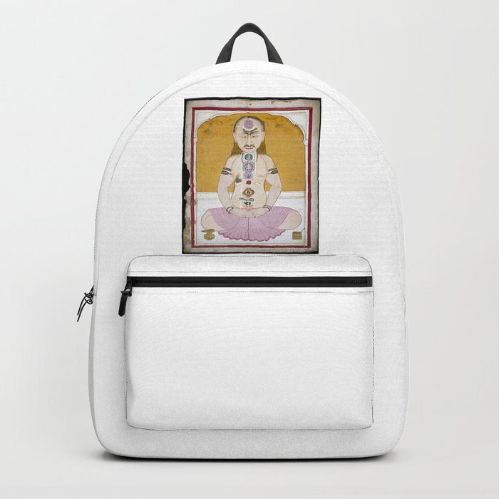 KUNDALINI, Indian Tantric illustration of the subtle body channels. Backpack